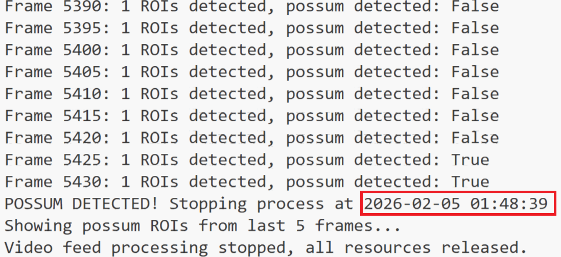 Detection terminal log 1